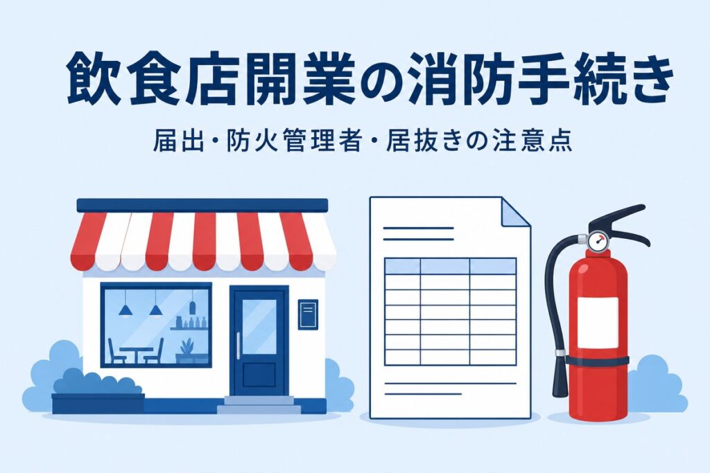 飲食店開業の消防手続き 届出・防火管理者・居抜きの注意点
