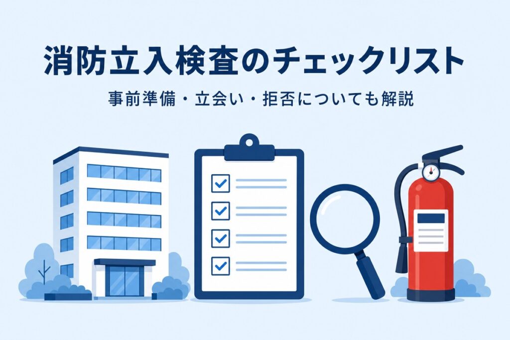 消防立入検査のチェックリスト 事前準備・立会い・拒否についても解説