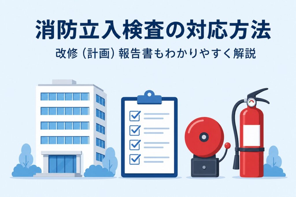 消防立入検査の対応方法 改修（計画）報告書もわかりやすく解説