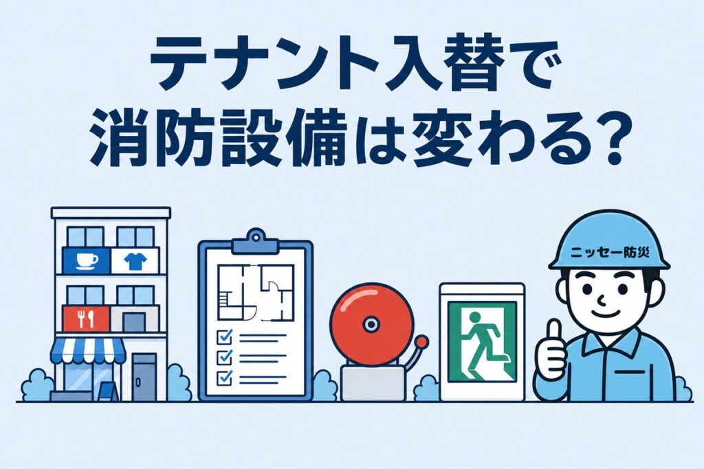 テナント入れ替え・用途変更で消防設備はどう変わる？オーナーと出店者向けに解説